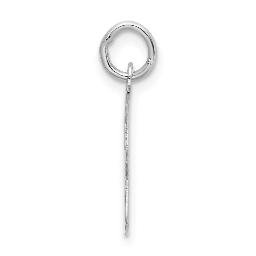 Alternate view of the Sterling Silver Karlie Collection Artisan Block Initial Charm Letter F by The Black Bow Jewelry Co.