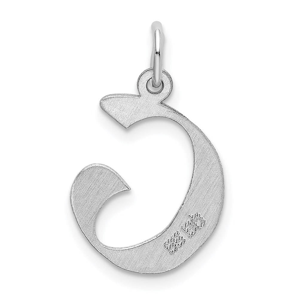 Alternate view of the Sterling Silver Karlie Collection Artisan Block Initial Charm Letter G by The Black Bow Jewelry Co.