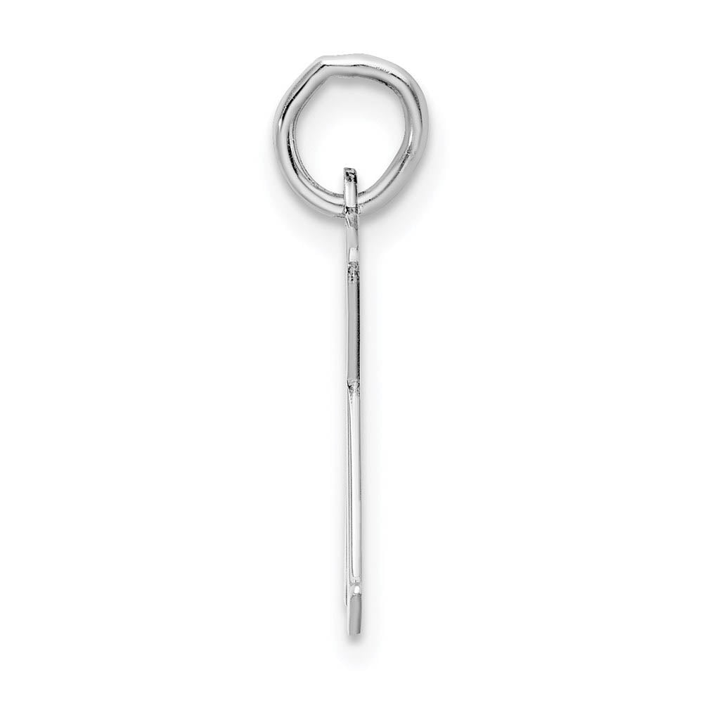 Alternate view of the Sterling Silver Karlie Collection Artisan Block Initial Charm Letter K by The Black Bow Jewelry Co.