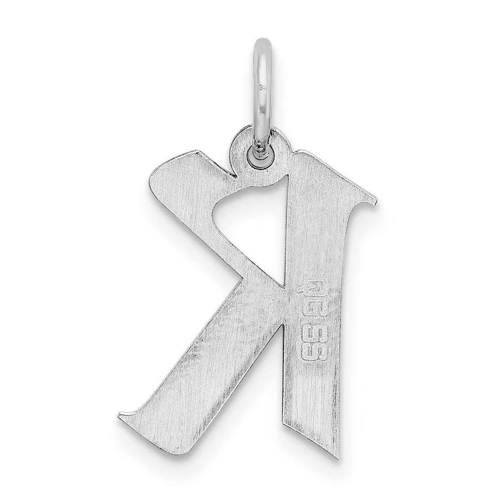 Alternate view of the Sterling Silver Karlie Collection Artisan Block Initial Charm Letter K by The Black Bow Jewelry Co.