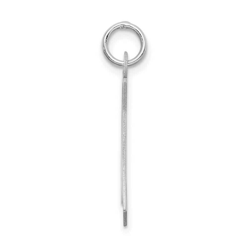 Alternate view of the Sterling Silver Karlie Collection Artisan Block Initial Charm Letter M by The Black Bow Jewelry Co.