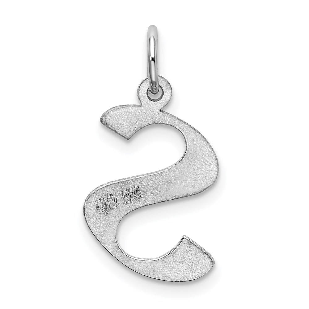 Alternate view of the Sterling Silver Karlie Collection Artisan Block Initial Charm Letter S by The Black Bow Jewelry Co.