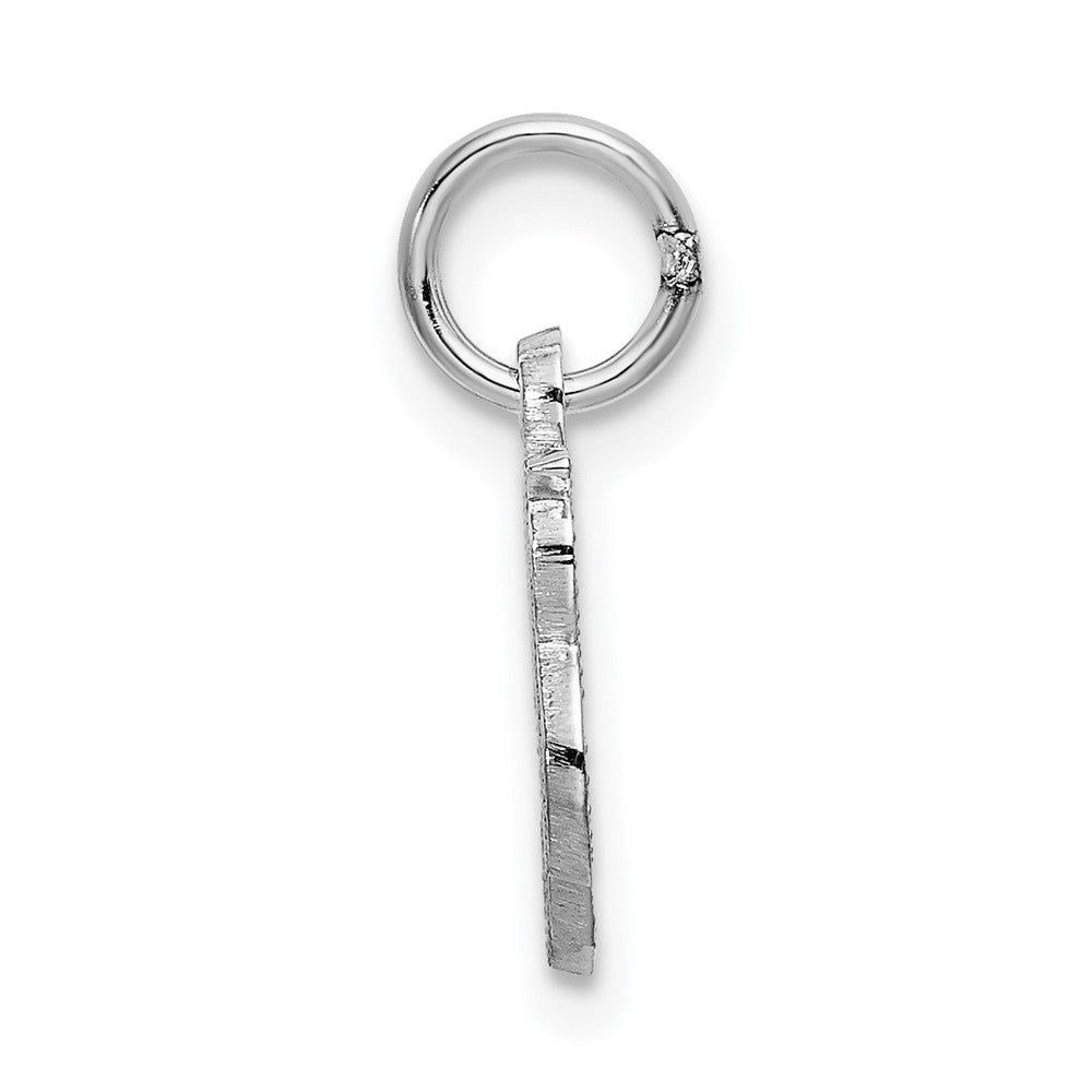 Alternate view of the 14k White Gold, Sadie Collection, Mini Satin Script Initial B Charm by The Black Bow Jewelry Co.