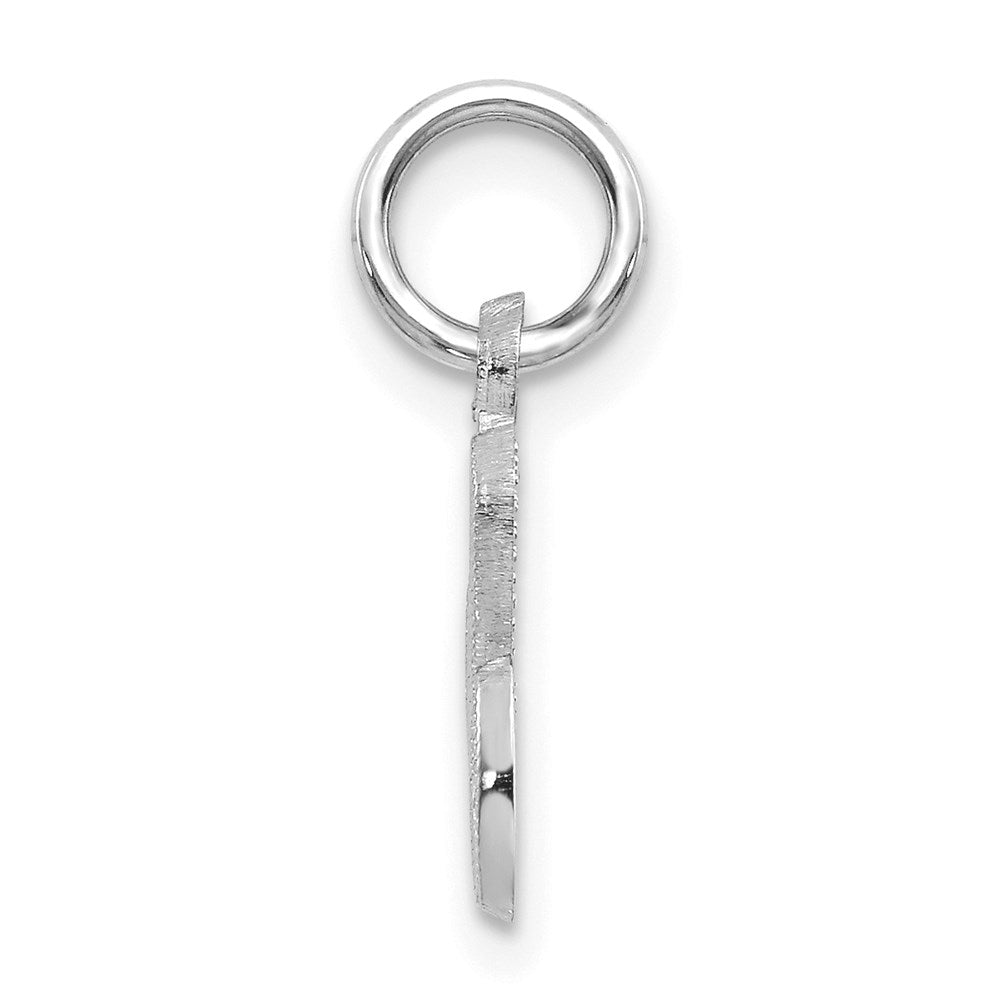 Alternate view of the 14k White Gold, Sadie Collection, Mini Satin Script Initial C Charm by The Black Bow Jewelry Co.