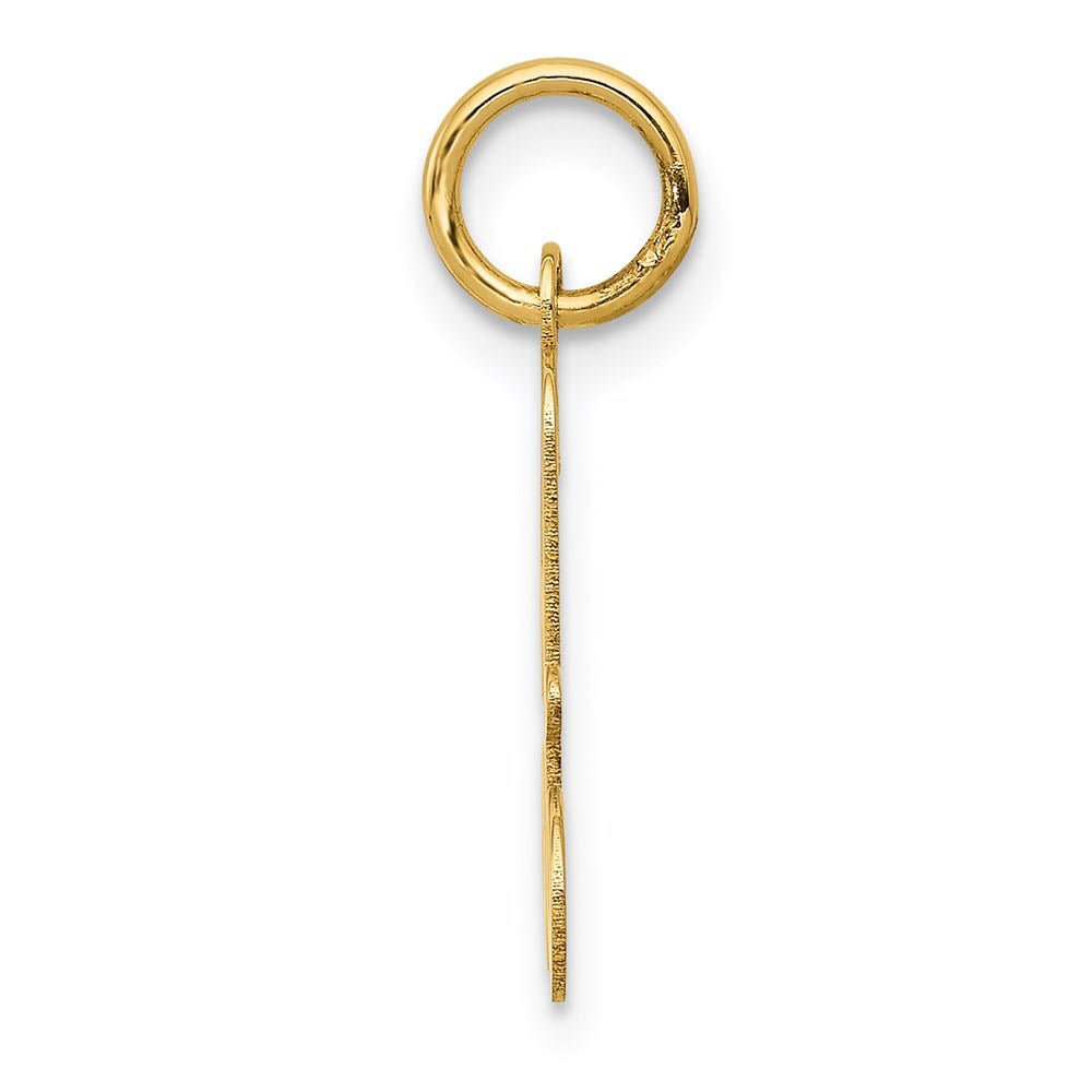 Alternate view of the 14k Yellow Gold, Sophia Collection, Small Script Initial A Pendant by The Black Bow Jewelry Co.