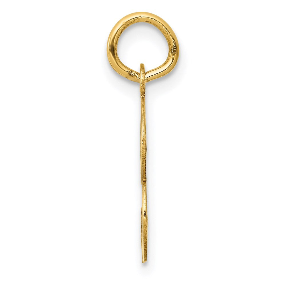 Alternate view of the 14k Yellow Gold, Sophia Collection, Small Script Initial B Pendant by The Black Bow Jewelry Co.