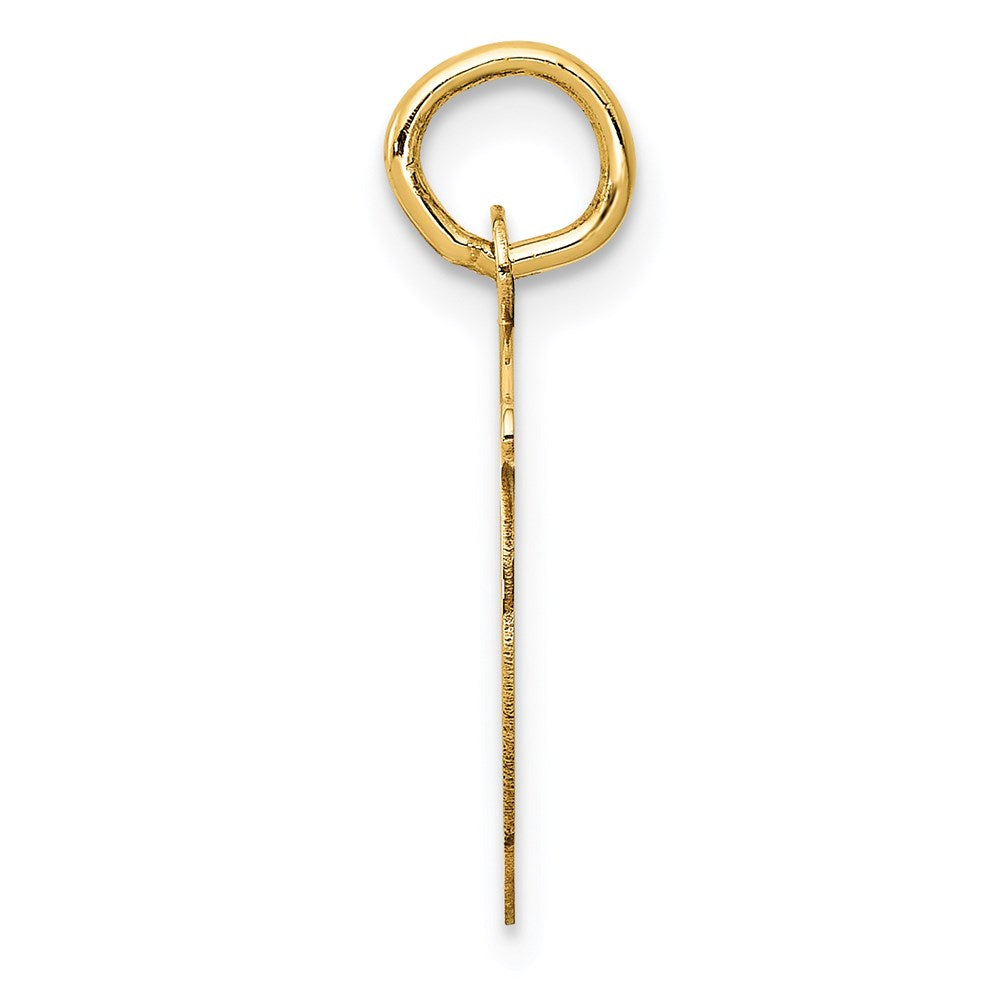 Alternate view of the 14k Yellow Gold, Sophia Collection, Small Script Initial D Pendant by The Black Bow Jewelry Co.