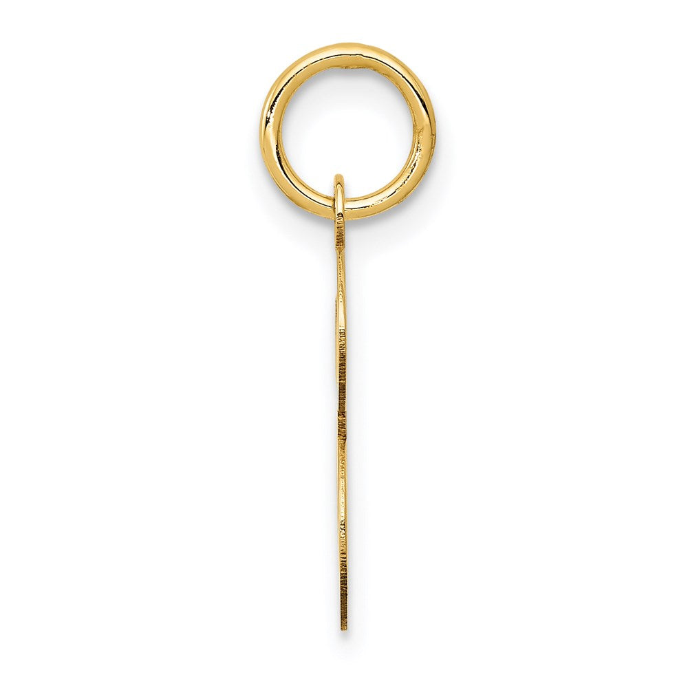 Alternate view of the 14k Yellow Gold, Sophia Collection, Small Script Initial E Pendant by The Black Bow Jewelry Co.