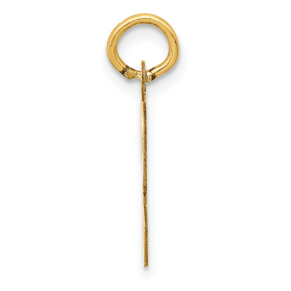 Alternate view of the 14k Yellow Gold, Sophia Collection, Small Script Initial H Pendant by The Black Bow Jewelry Co.