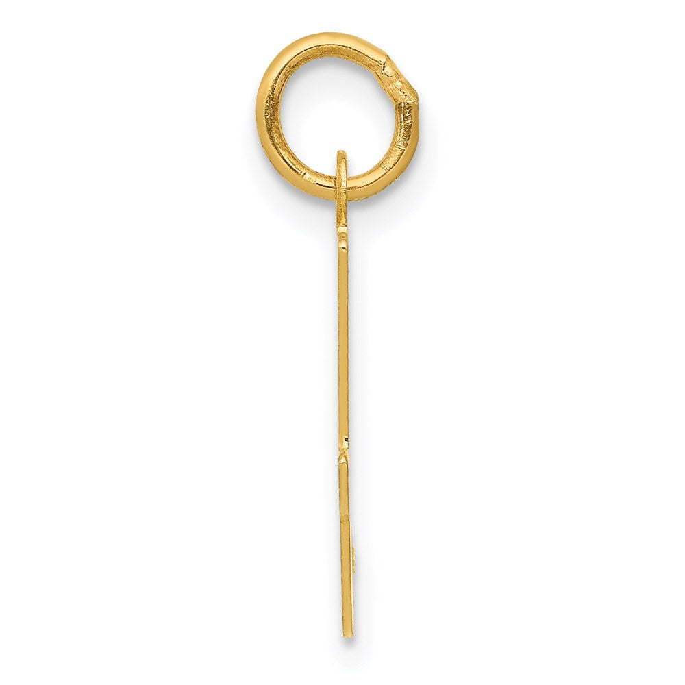 Alternate view of the 14k Yellow Gold, Sophia Collection, Small Script Initial I Pendant by The Black Bow Jewelry Co.