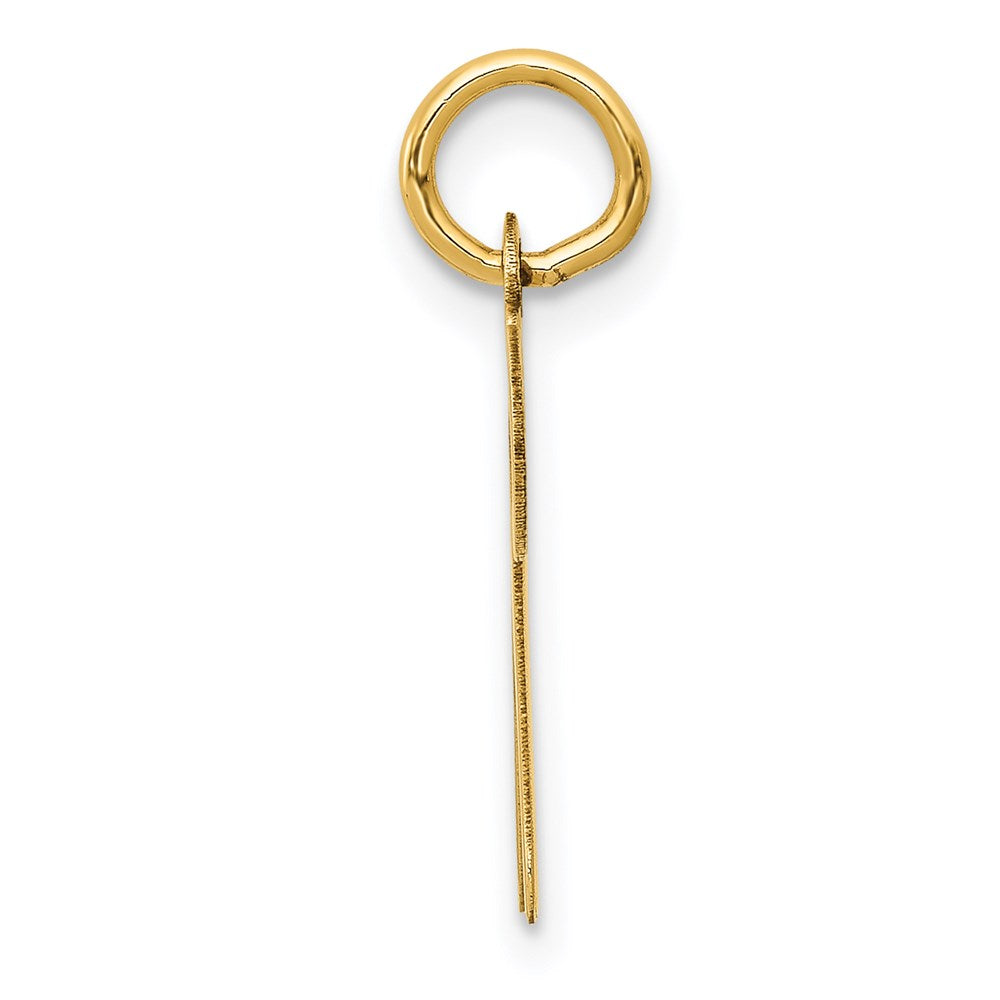 Alternate view of the 14k Yellow Gold, Sophia Collection, Small Script Initial N Pendant by The Black Bow Jewelry Co.