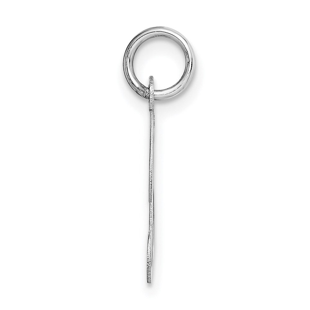 Alternate view of the 14k White Gold, Sophia Collection, Small Script Initial B Pendant by The Black Bow Jewelry Co.