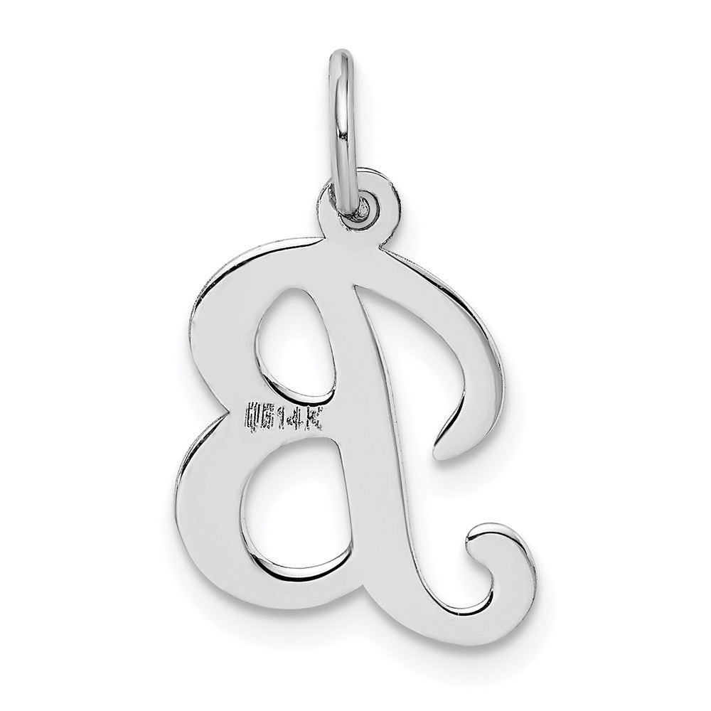 Alternate view of the 14k White Gold, Sophia Collection, Small Script Initial B Pendant by The Black Bow Jewelry Co.