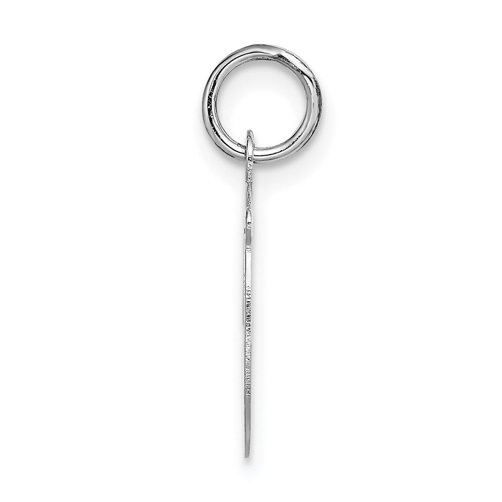 Alternate view of the 14k White Gold, Sophia Collection, Small Script Initial D Pendant by The Black Bow Jewelry Co.