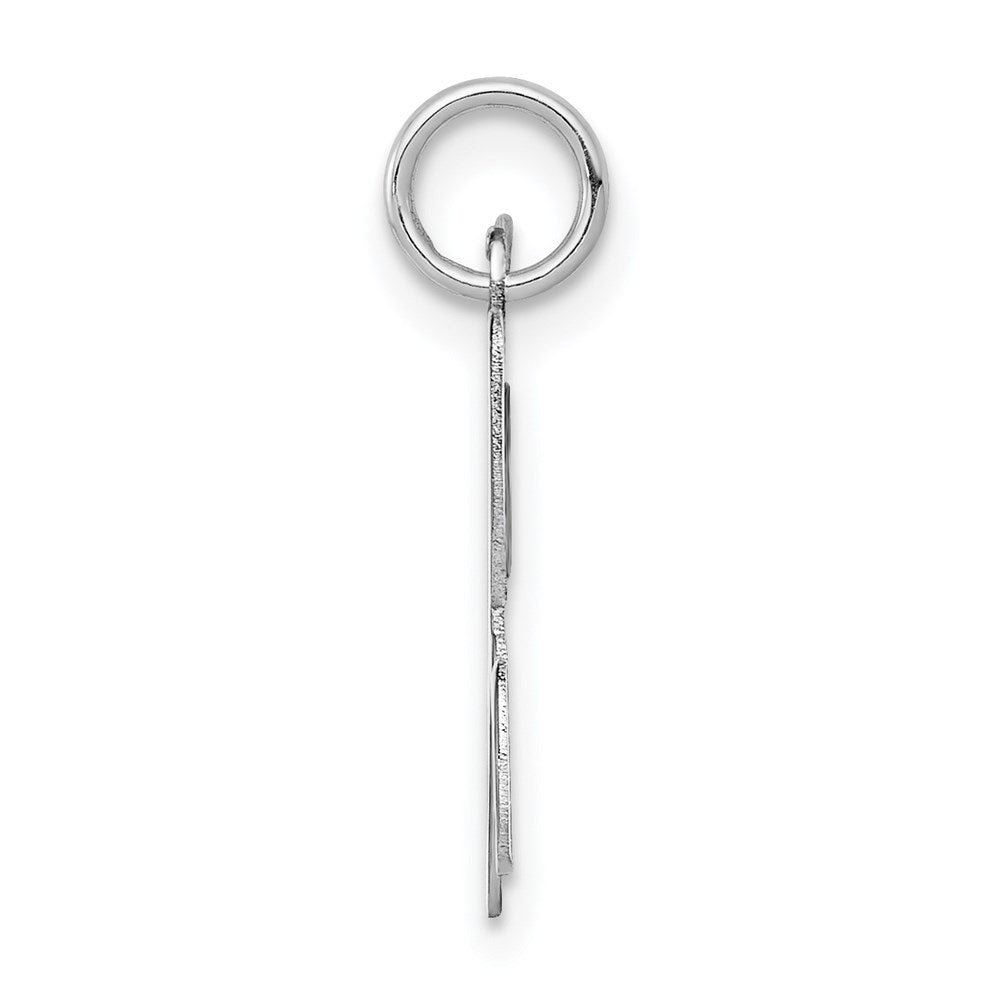 Alternate view of the 14k White Gold, Sophia Collection, Small Script Initial H Pendant by The Black Bow Jewelry Co.