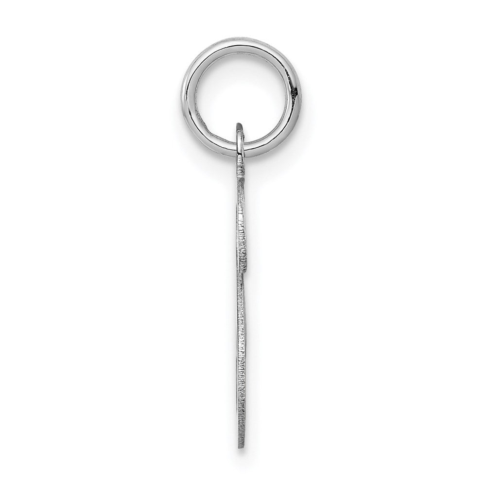 Alternate view of the 14k White Gold, Sophia Collection, Small Script Initial S Pendant by The Black Bow Jewelry Co.