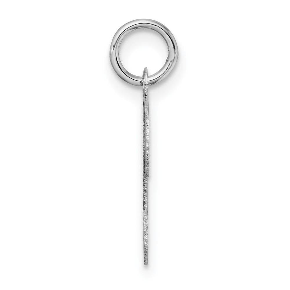 Alternate view of the 14k White Gold, Sophia Collection, Small Script Initial T Pendant by The Black Bow Jewelry Co.