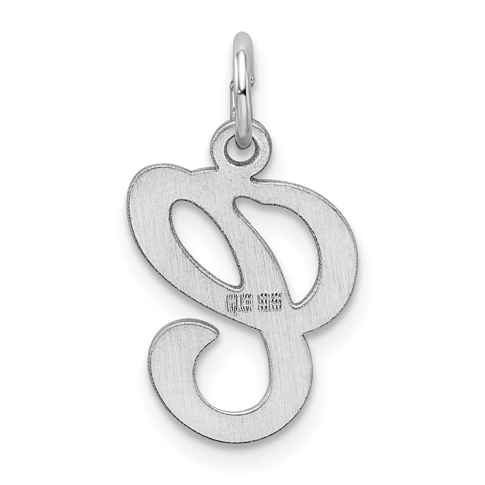 Alternate view of the Sterling Silver, Sophia Collection, Small Script Initial C Pendant by The Black Bow Jewelry Co.