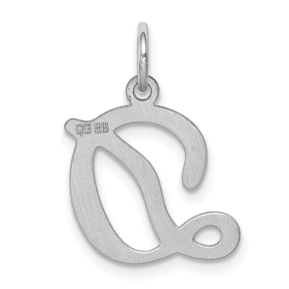 Alternate view of the Sterling Silver, Sophia Collection, Small Script Initial D Pendant by The Black Bow Jewelry Co.