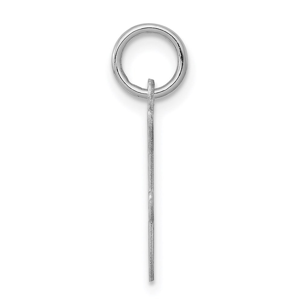 Alternate view of the Sterling Silver, Sophia Collection, Small Script Initial F Pendant by The Black Bow Jewelry Co.