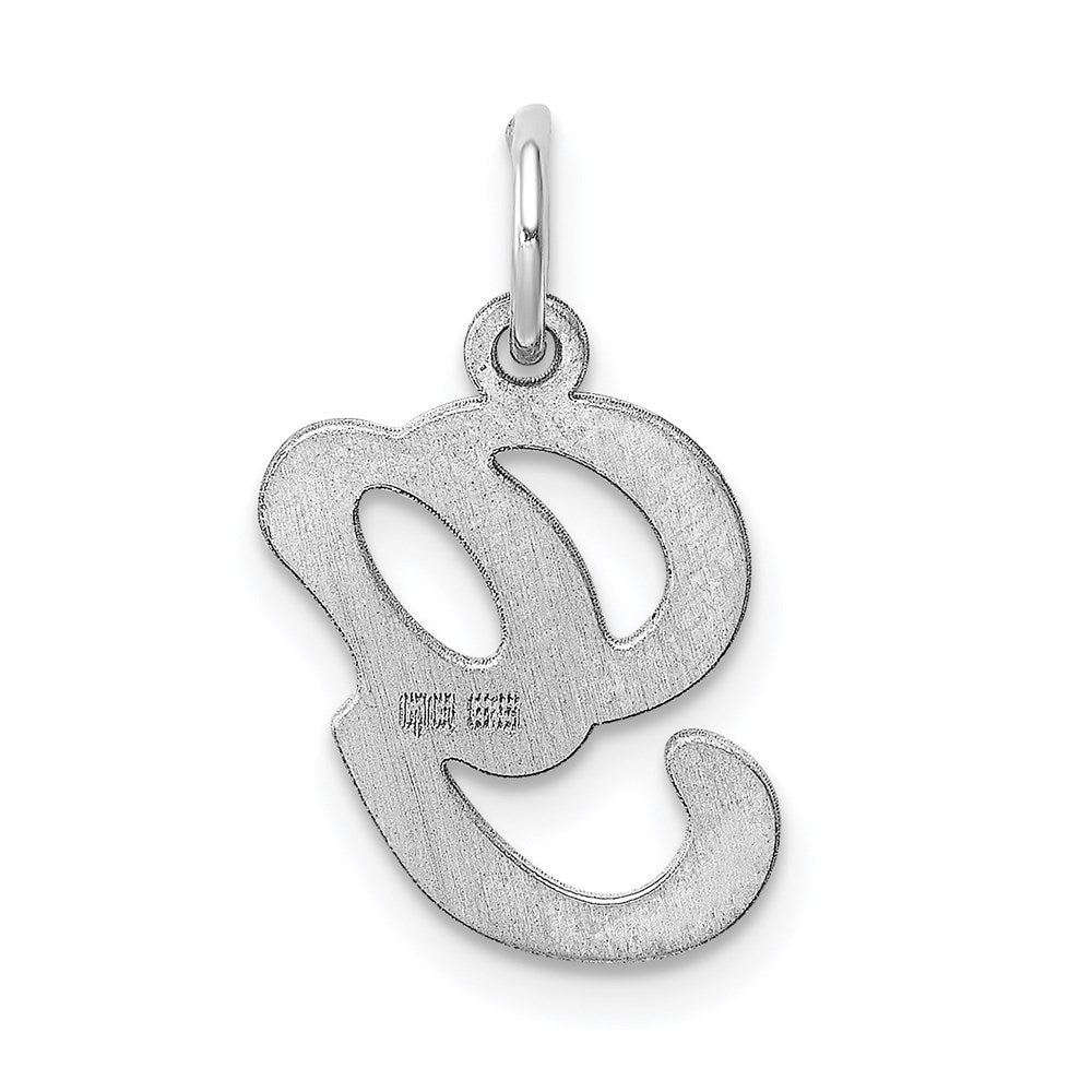 Alternate view of the Sterling Silver, Sophia Collection, Small Script Initial G Pendant by The Black Bow Jewelry Co.