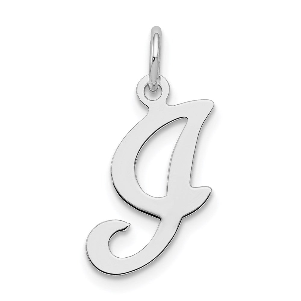 Sterling Silver, Sophia Collection, Small Script Initial I Pendant, Item P10438-I by The Black Bow Jewelry Co.