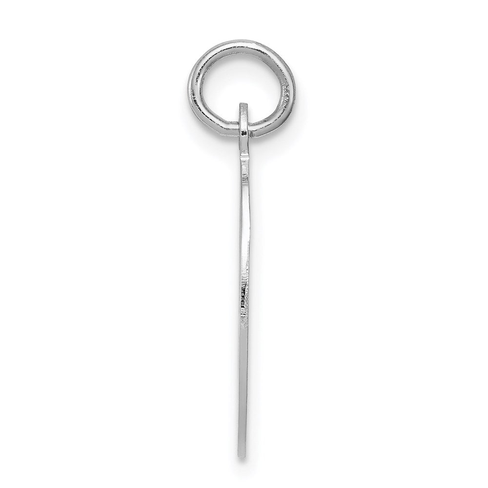 Alternate view of the Sterling Silver, Sophia Collection, Small Script Initial O Pendant by The Black Bow Jewelry Co.