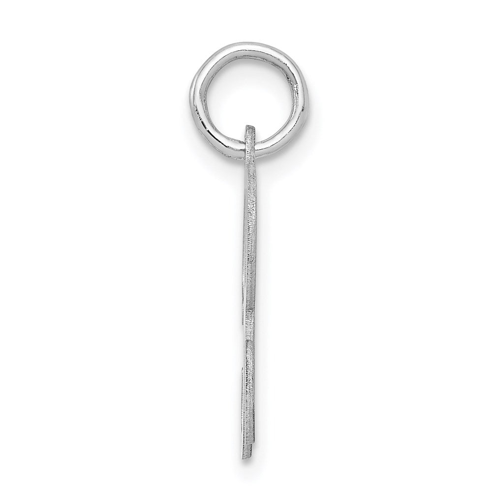 Alternate view of the Sterling Silver, Sophia Collection, Small Script Initial R Pendant by The Black Bow Jewelry Co.