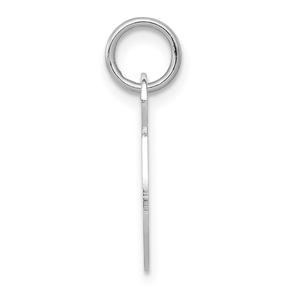 Alternate view of the Sterling Silver, Sophia Collection, Small Script Initial V Pendant by The Black Bow Jewelry Co.