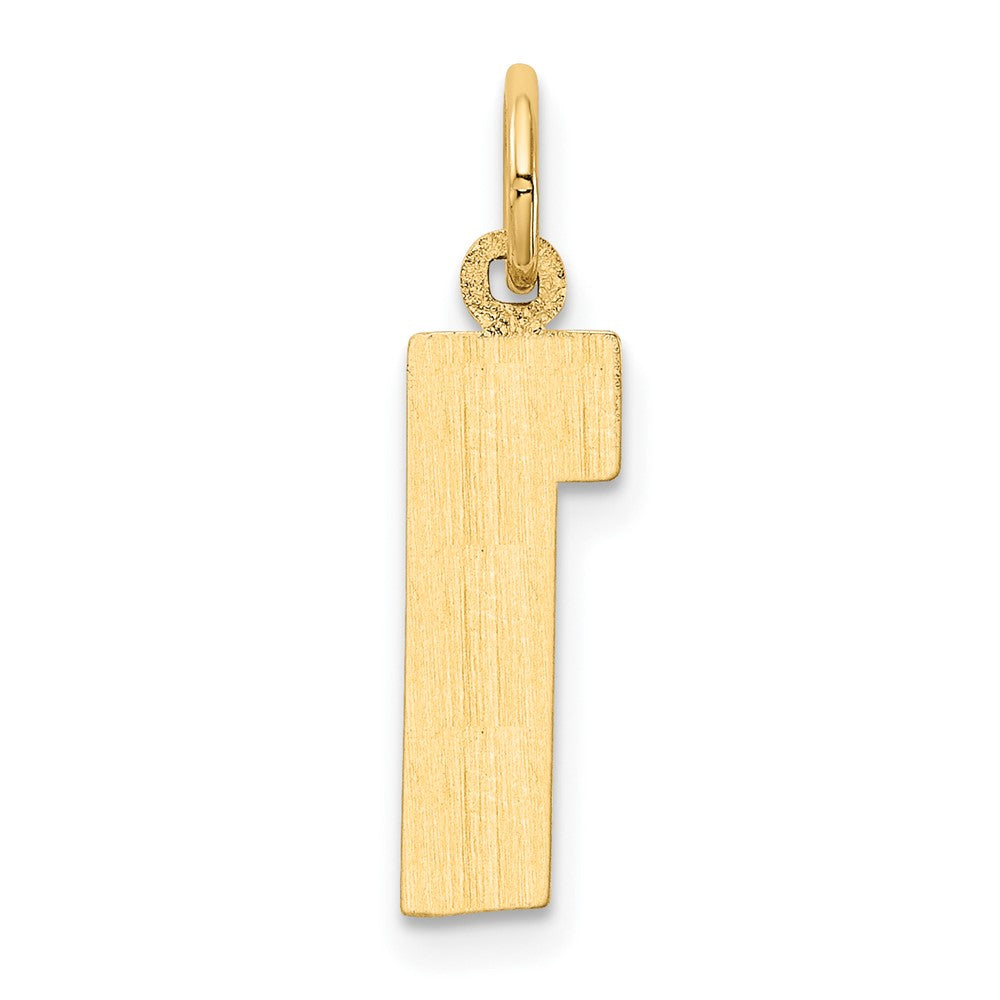 Alternate view of the 14k Yellow Gold, Athletic Collection Medium Polished Number 1 Pendant by The Black Bow Jewelry Co.