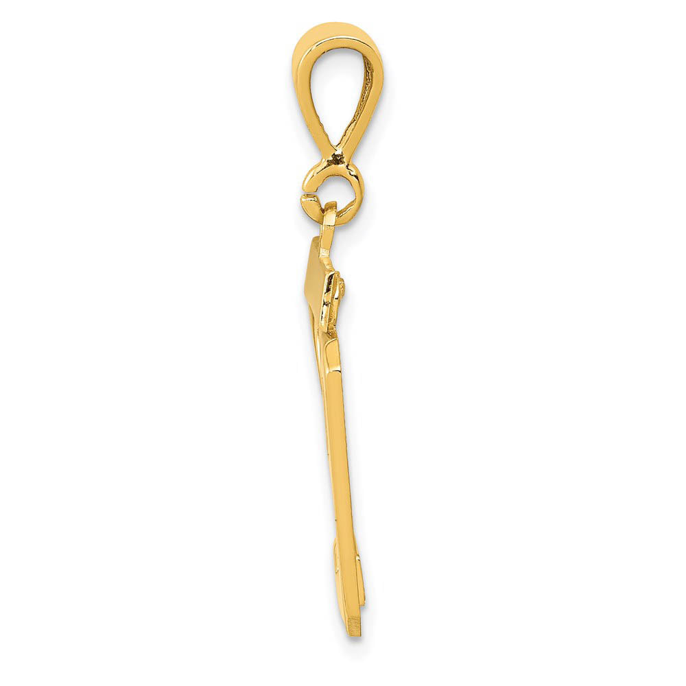 Alternate view of the 14k Yellow Gold, Athletic Collection Medium Polished Number 29 Pendant by The Black Bow Jewelry Co.