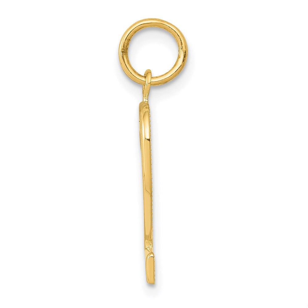 Alternate view of the 14k Yellow Gold, Athletic Collection Medium Polished Number 2 Pendant by The Black Bow Jewelry Co.