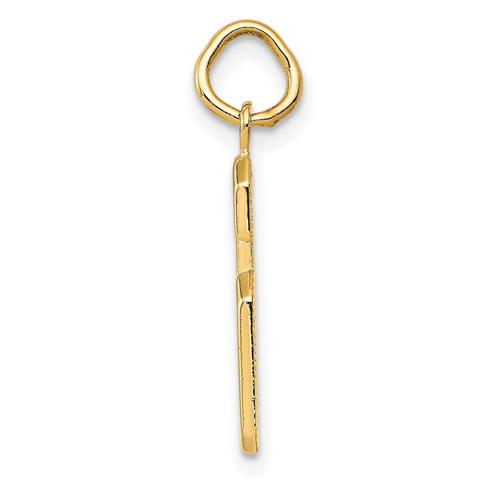 Alternate view of the 14k Yellow Gold, Athletic Collection Medium Polished Number 6 Pendant by The Black Bow Jewelry Co.