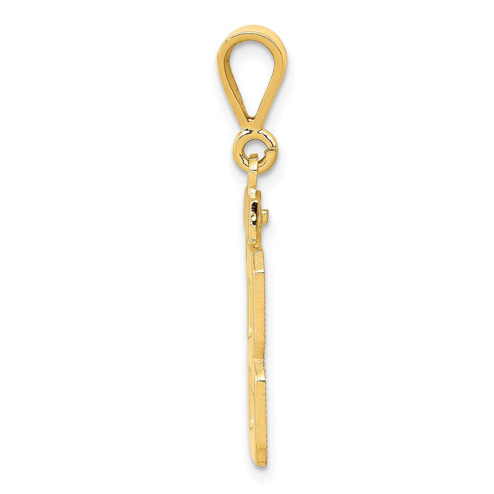Alternate view of the 14k Yellow Gold, Athletic Collection Medium Polished Number 88 Pendant by The Black Bow Jewelry Co.