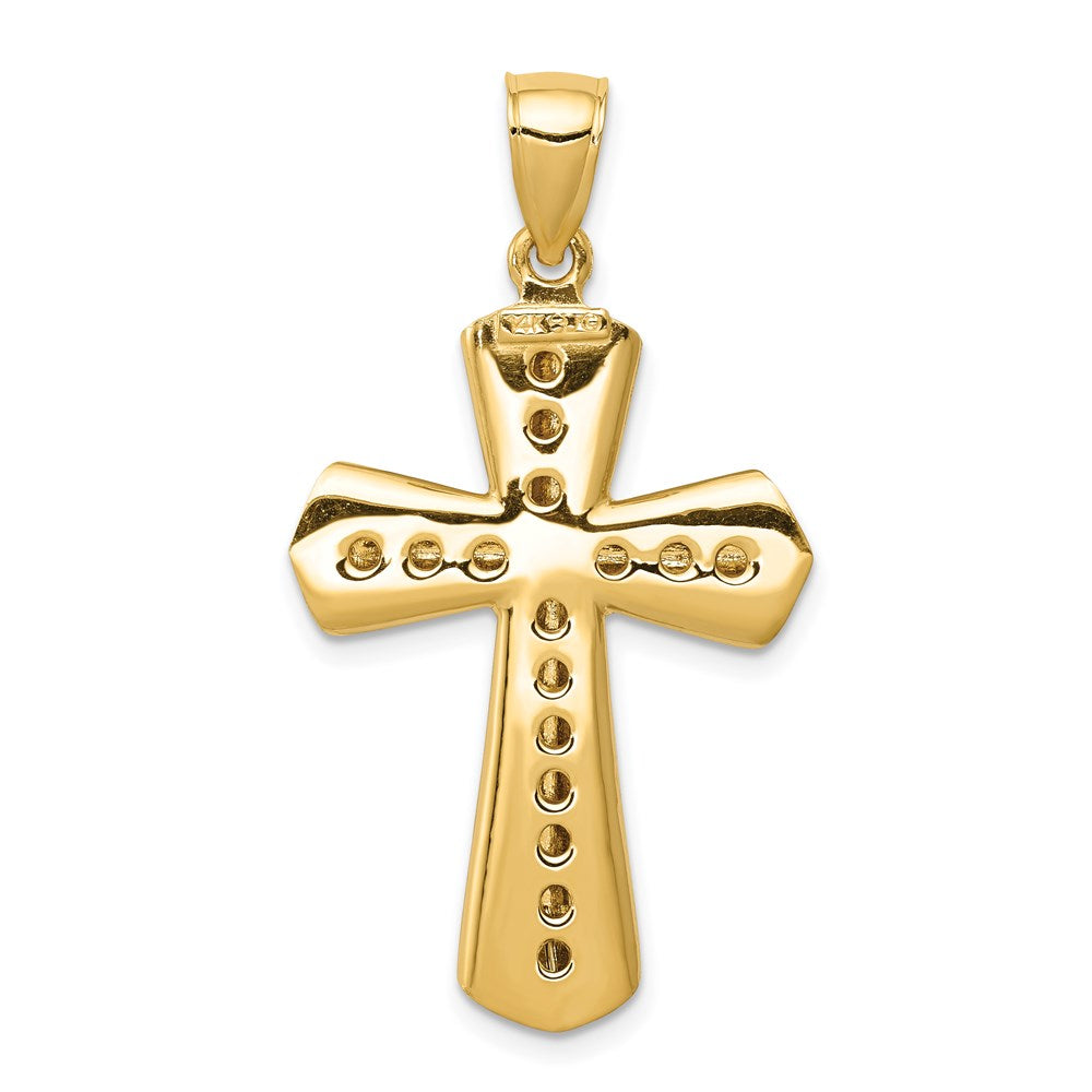 Alternate view of the 14k Yellow Gold Rope Cross Pendant by The Black Bow Jewelry Co.