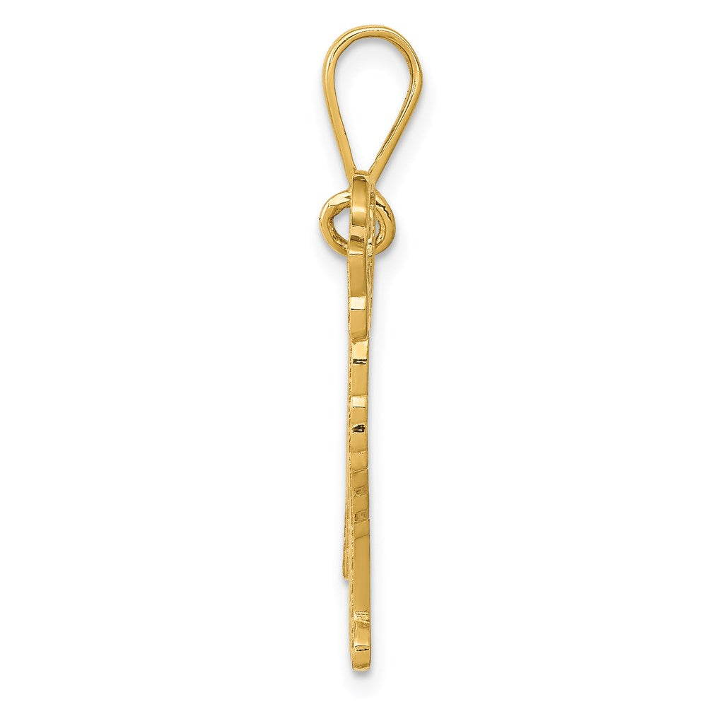 Alternate view of the 14k Yellow Gold Golden Retriever Pendant by The Black Bow Jewelry Co.