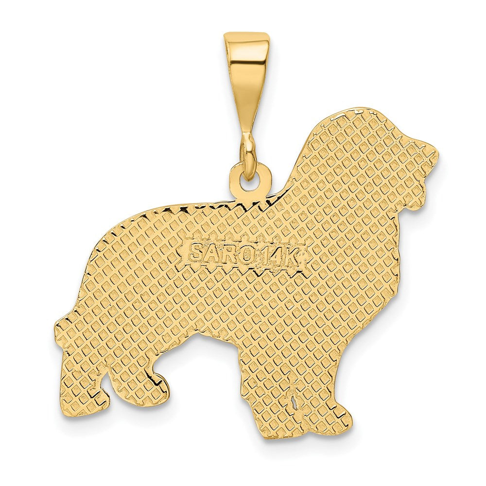 Alternate view of the 14k Yellow Gold Golden Retriever Pendant by The Black Bow Jewelry Co.