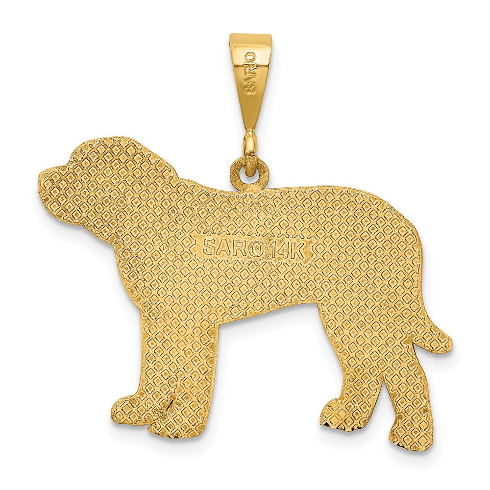 Alternate view of the 14k Yellow Gold English Mastiff Pendant by The Black Bow Jewelry Co.