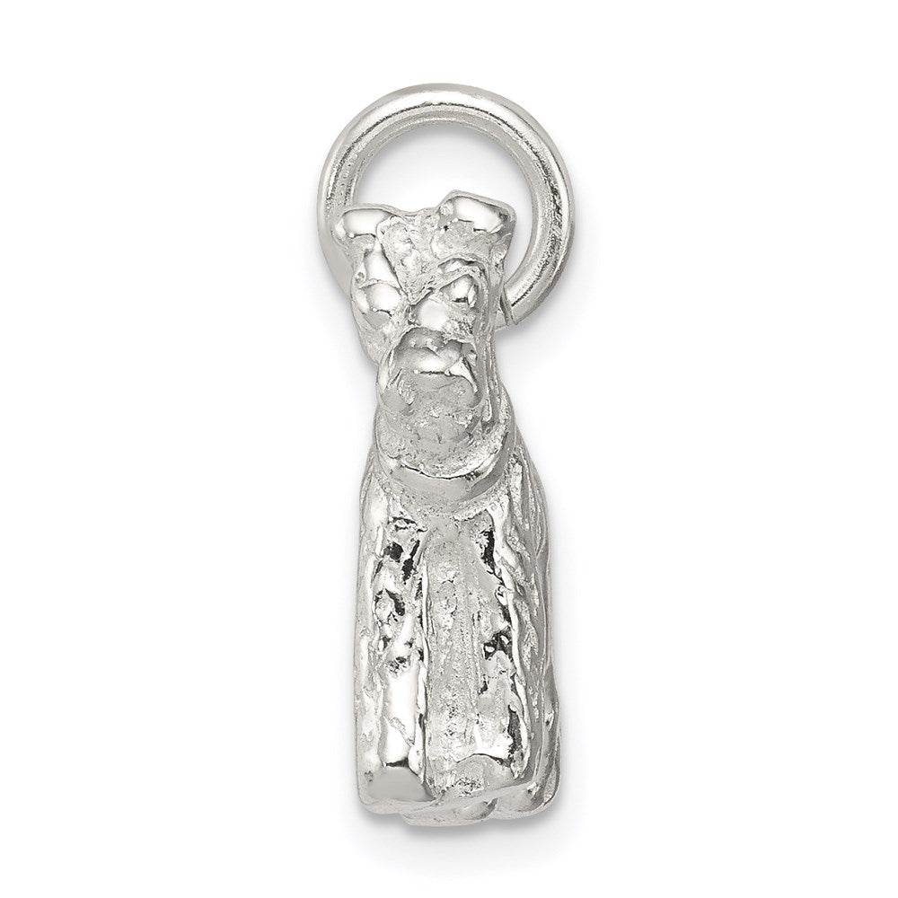 Alternate view of the Sterling Silver 3D Schnauzer Dog Charm or Pendant by The Black Bow Jewelry Co.