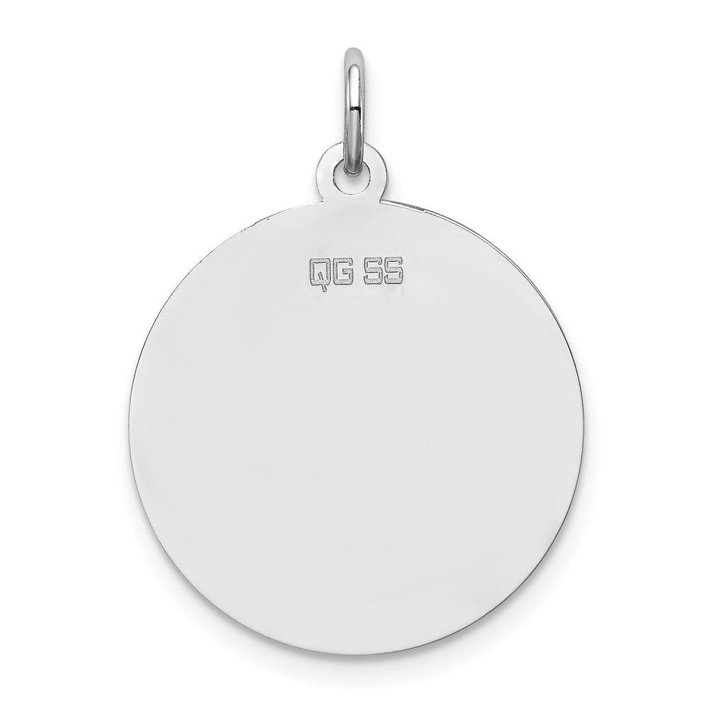 Alternate view of the Sterling Silver Laser Etched Irish Setter Dog Pendant, 19mm by The Black Bow Jewelry Co.