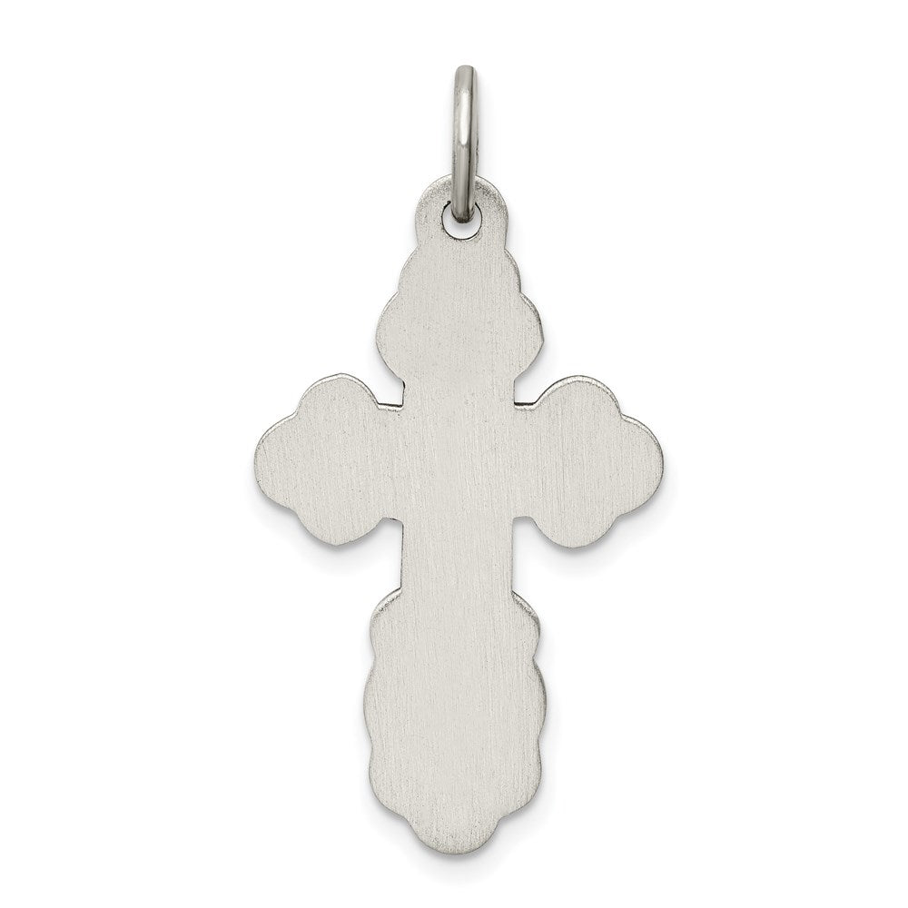 Alternate view of the Sterling Silver Antiqued Eastern Orthodox Cross Pendant, 13 x 25mm by The Black Bow Jewelry Co.