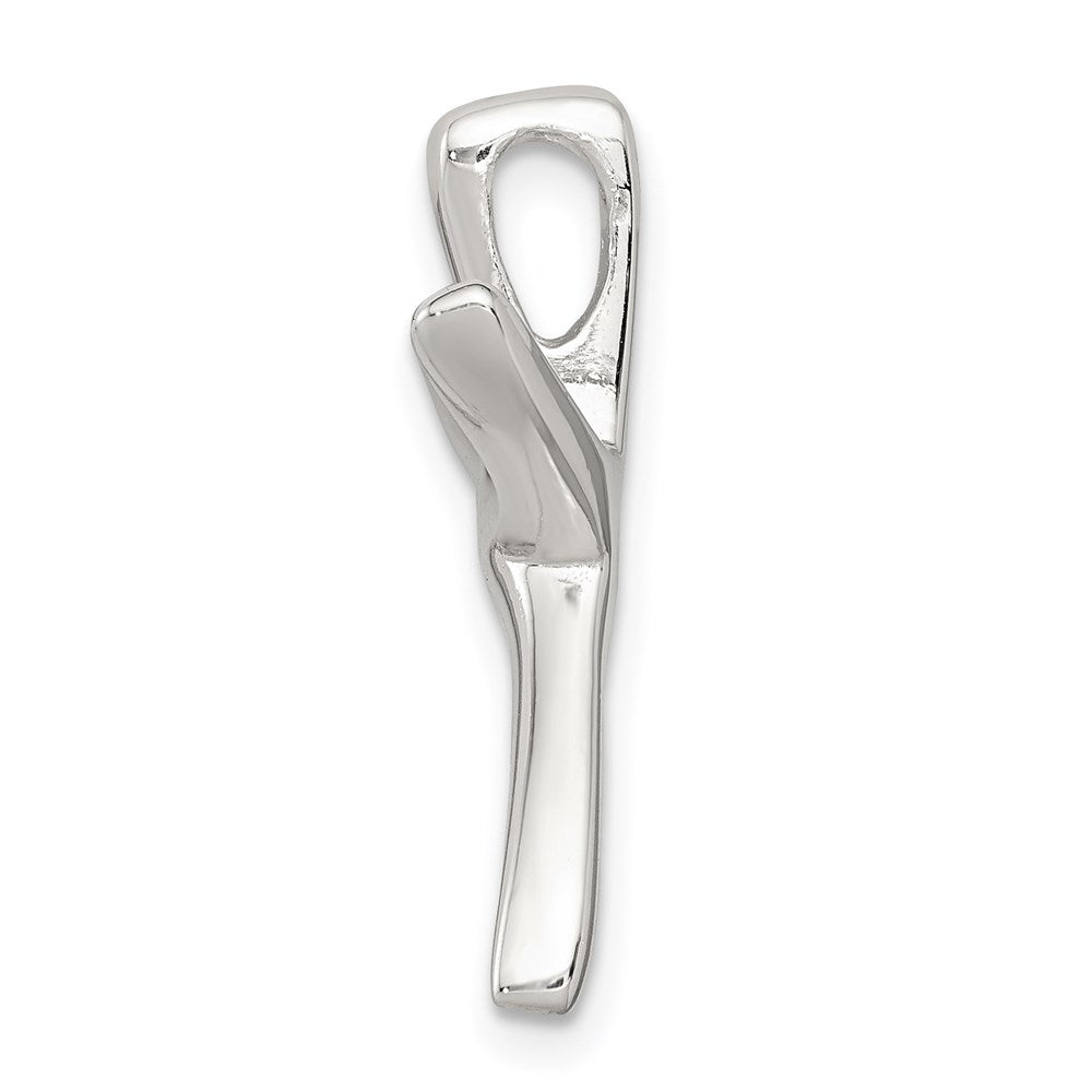 Alternate view of the Sterling Silver 22mm Polished Pencil Starfish Slide Pendant by The Black Bow Jewelry Co.