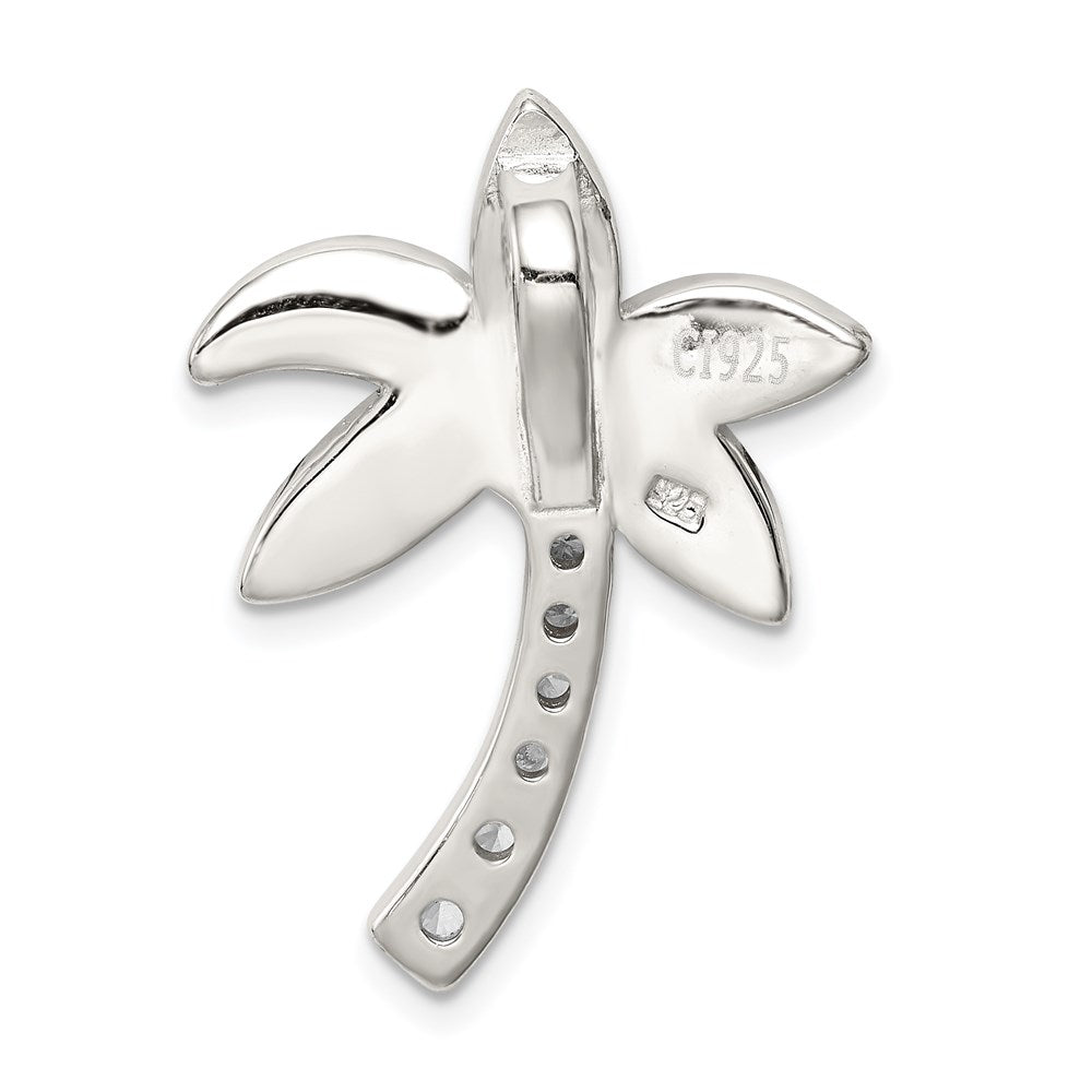 Alternate view of the Sterling Silver, Created Opal and Cubic Zirconia Palm Tree Pendant by The Black Bow Jewelry Co.