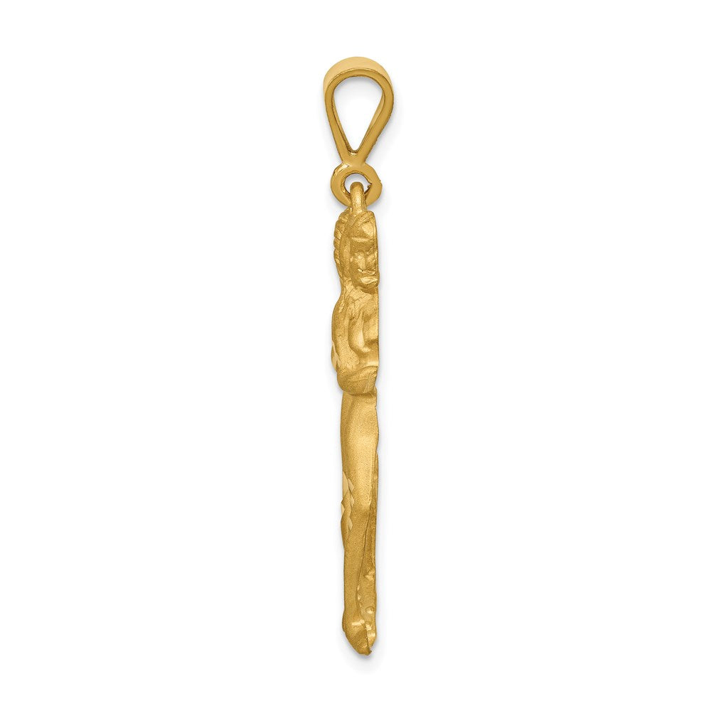 Alternate view of the 14k Yellow Gold Large Gemini the Twins Zodiac Pendant by The Black Bow Jewelry Co.