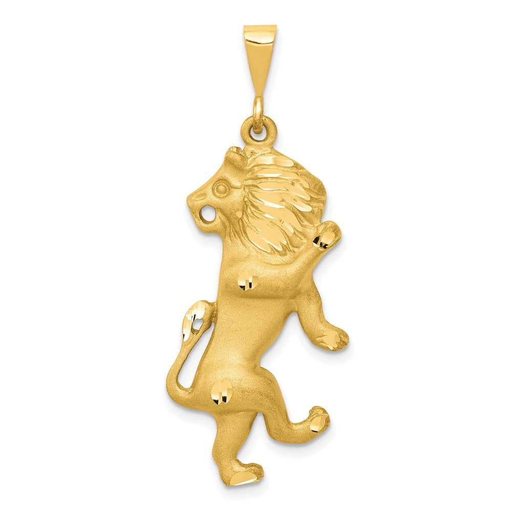 14k Yellow Gold Large Leo the Lion Zodiac Pendant, Item P10948 by The Black Bow Jewelry Co.