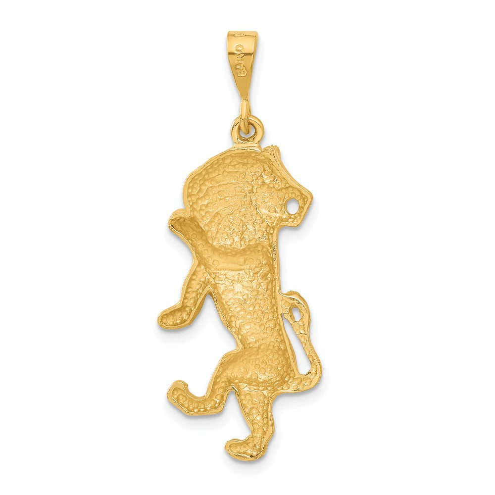 Alternate view of the 14k Yellow Gold Large Leo the Lion Zodiac Pendant by The Black Bow Jewelry Co.