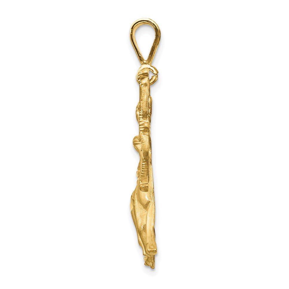 Alternate view of the 14k Yellow Gold Large Sagittarius the Archer Zodiac Pendant by The Black Bow Jewelry Co.