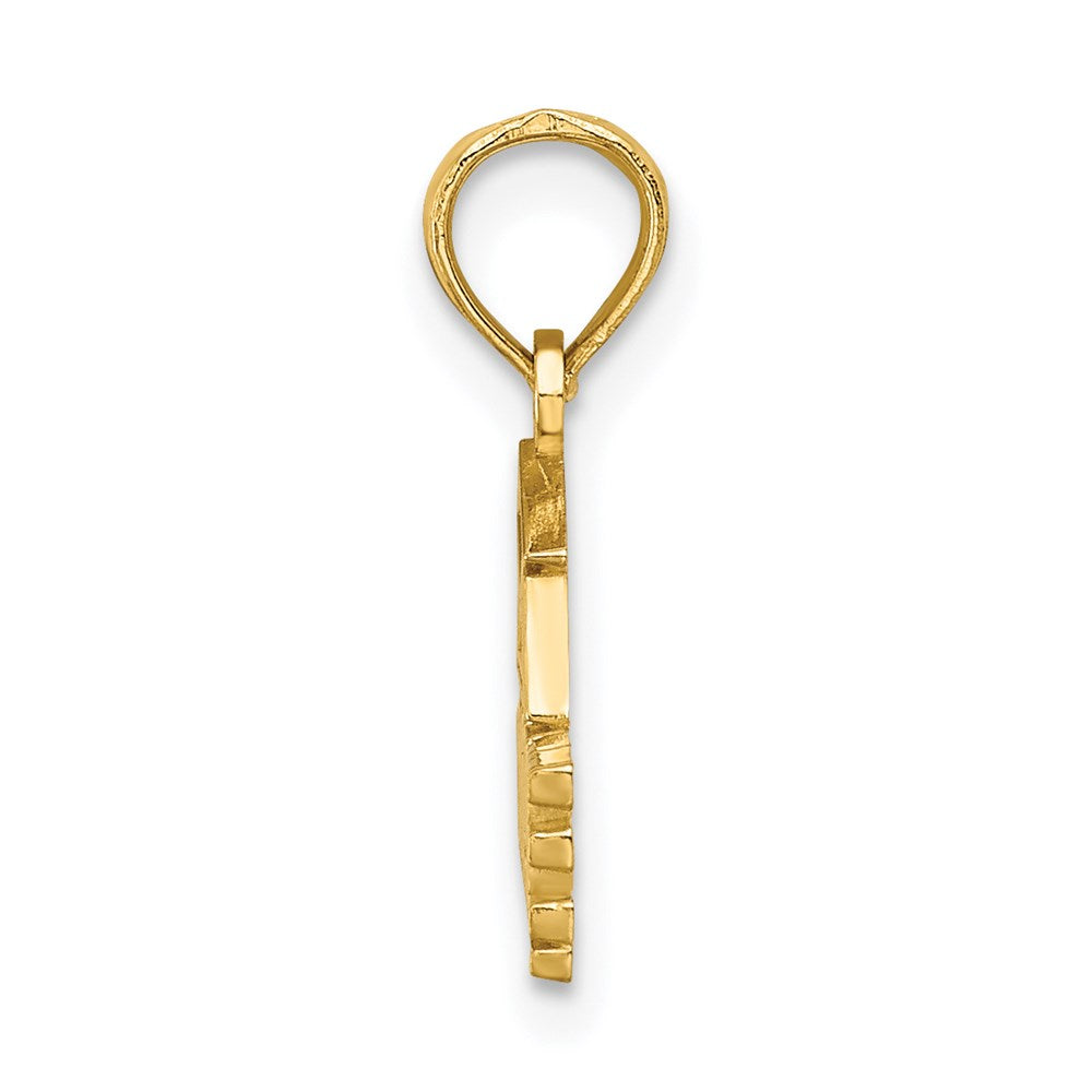 Alternate view of the 14k Yellow Gold Graduate Charm by The Black Bow Jewelry Co.