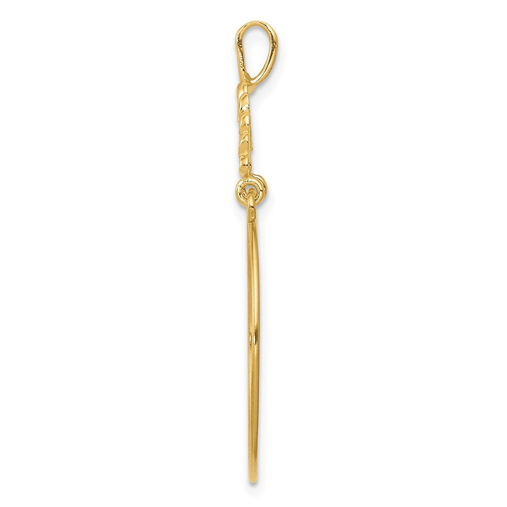 Alternate view of the 14k Yellow Gold Polished Five Heart Charm Holder Pendant by The Black Bow Jewelry Co.