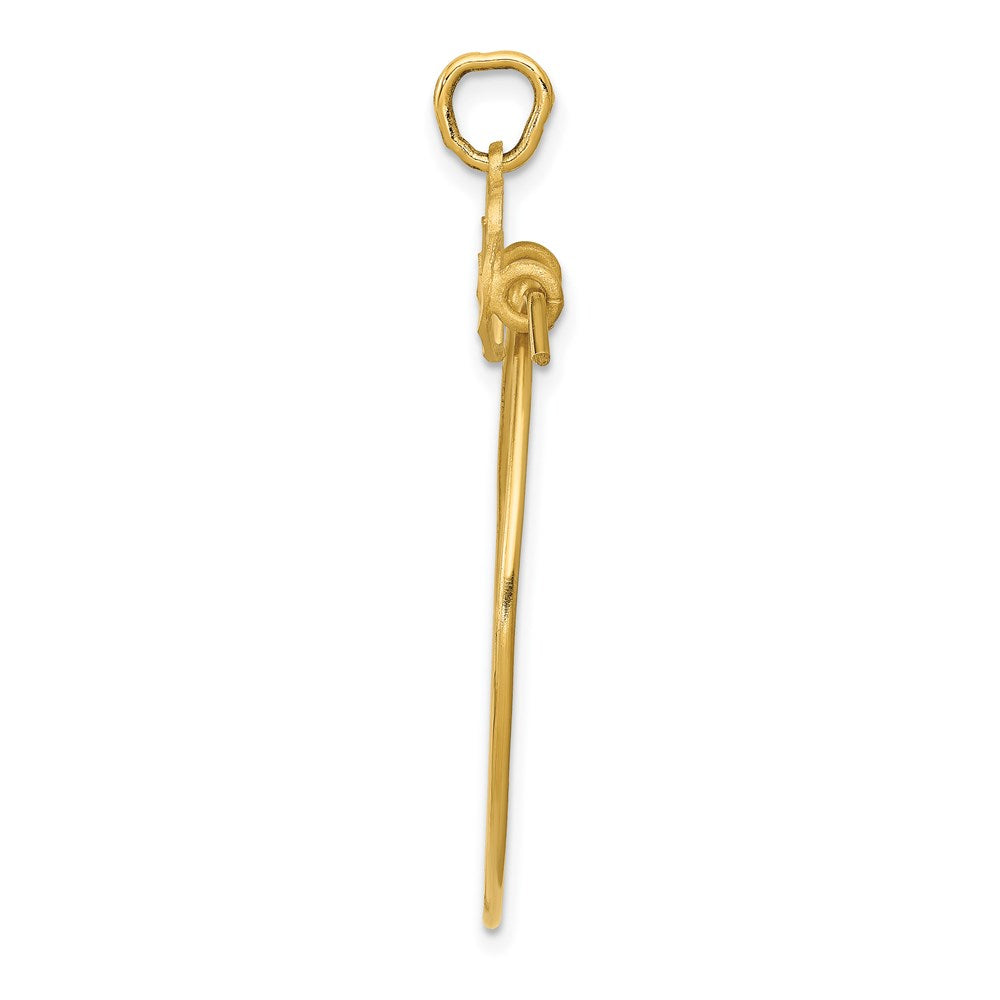 Alternate view of the 14k Yellow Gold Double Heart Charm Holder Pendant by The Black Bow Jewelry Co.
